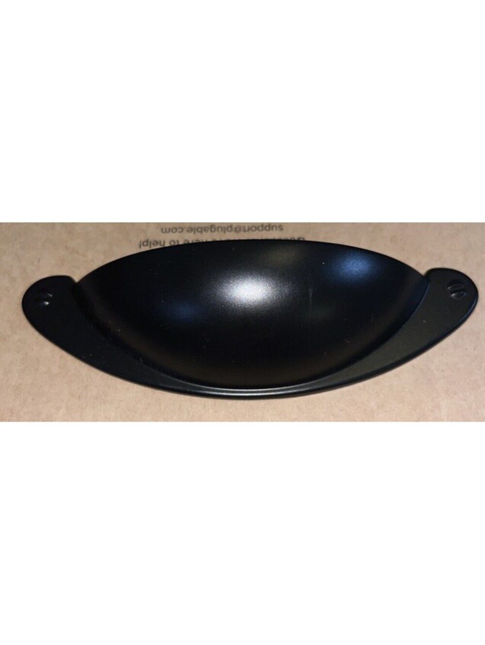 Matte Black Cabinet Cup Pull 5" with 3" center Screws Included
